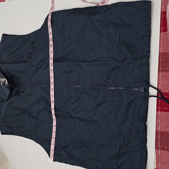 Vintage Cerruti Image Men's Full Zip Vest With Pouch Blue Drawstring Size Large* - Picture 12 of 17